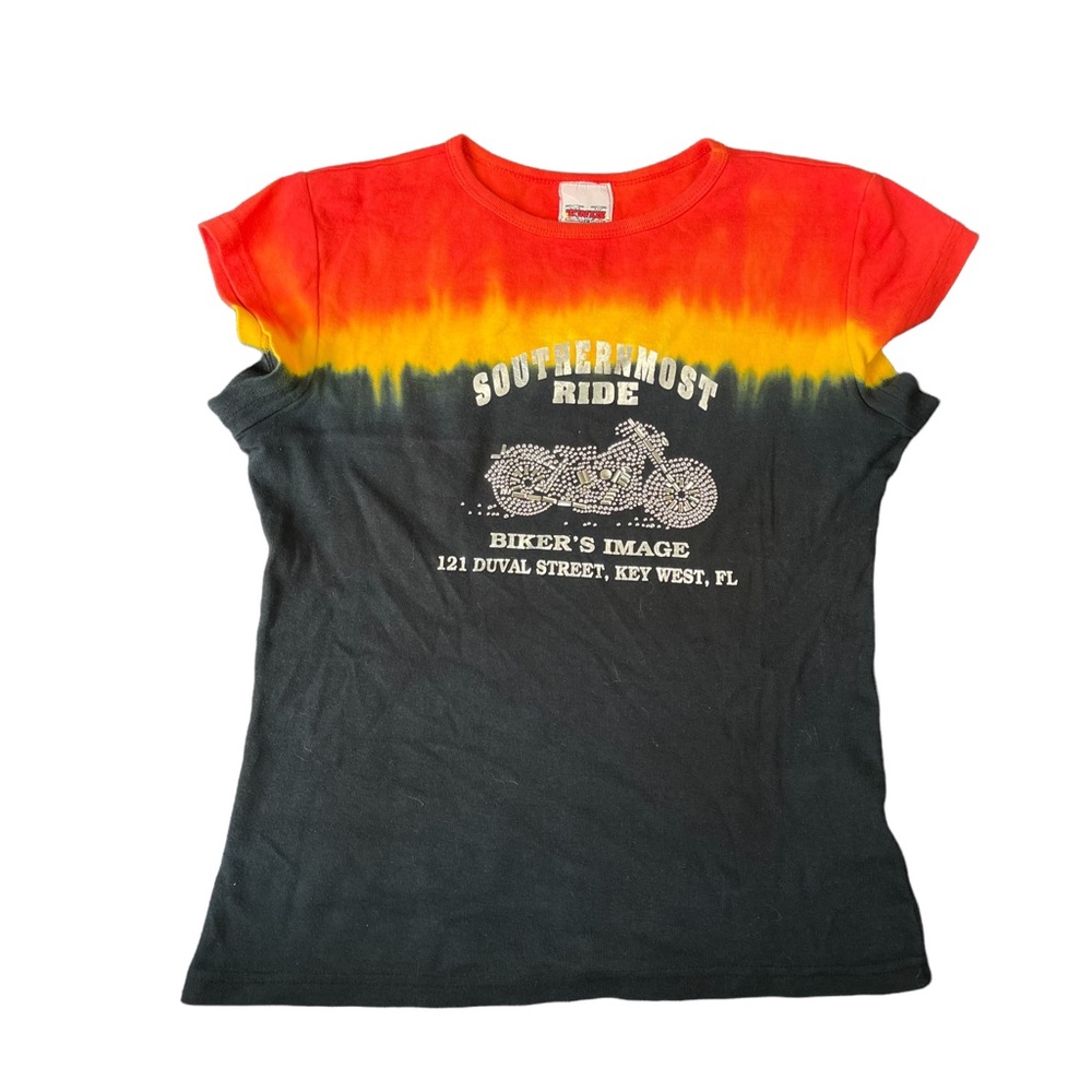 Vintage Y2k biker t-shirt size L